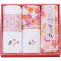 和のこころ さくら ガーゼパイルとふんわりパイルのタオルセット 和のこころ さくら ガーゼパイルとふんわりパイルのタオルセット